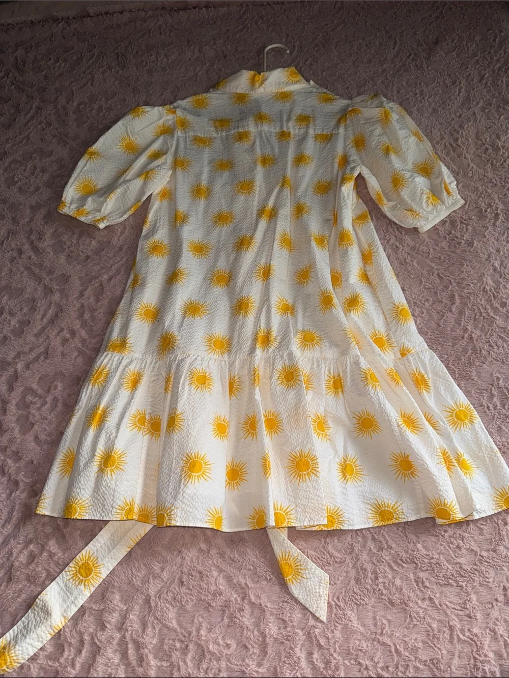 kate spade White Dress with Yellow Sun Motif